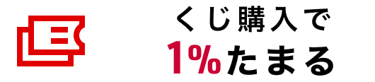 くじ購入で1%たまる