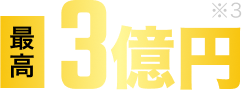 最高3億円 ※3