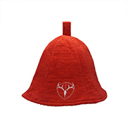 サウナハット（エンブレム）レッド