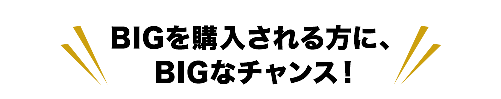 BIGを購入される方に、BIGなチャンス！
