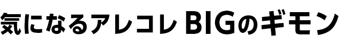 気になるアレコレ BIGのギモン