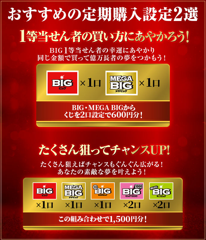 ドコモスポーツくじ｜かんたんBIG定期購入で対象商品を購入すると、d