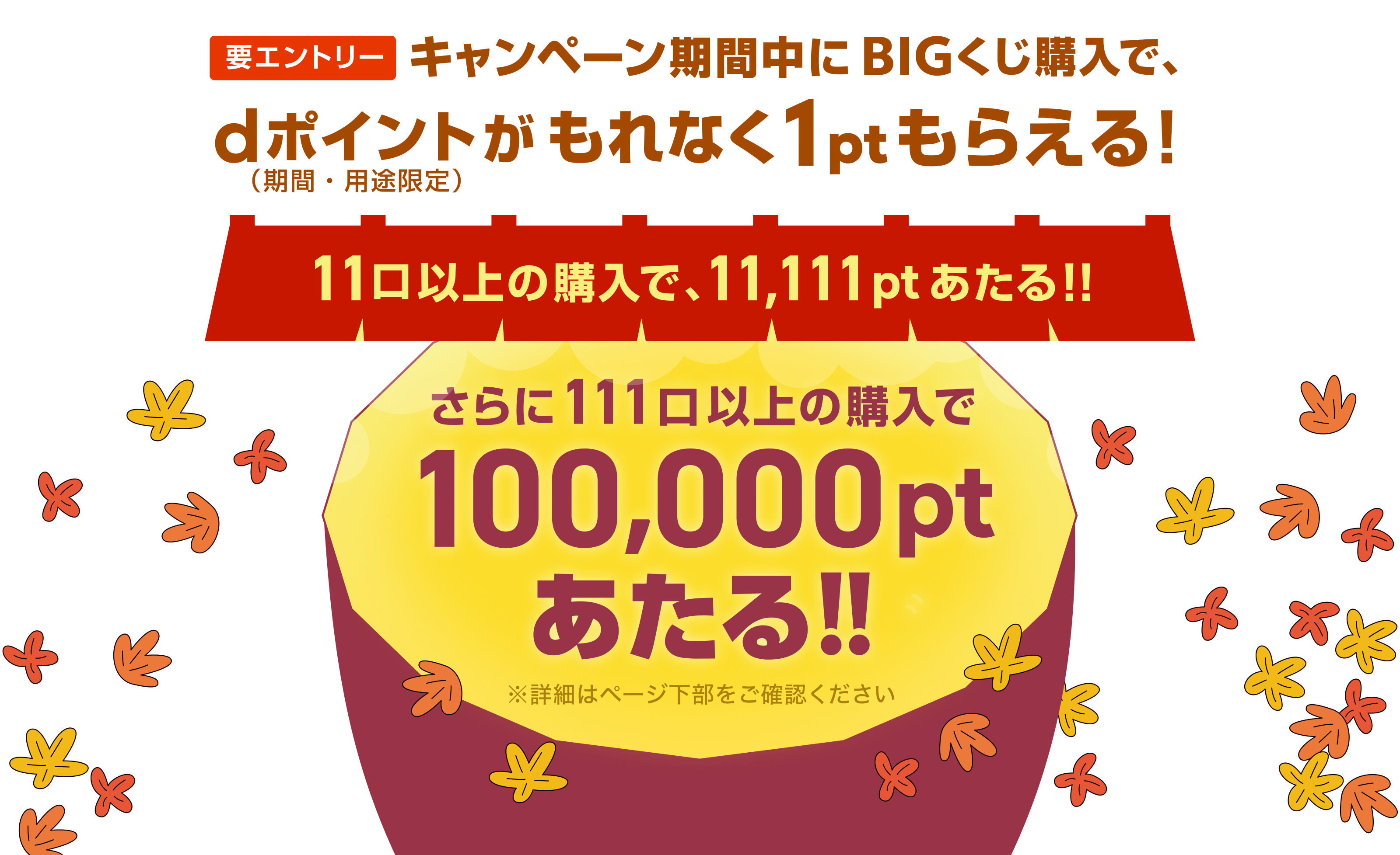 ドコモスポーツくじ｜ゾロ目の日キャンペーン2025年11月 BIGくじ購入で